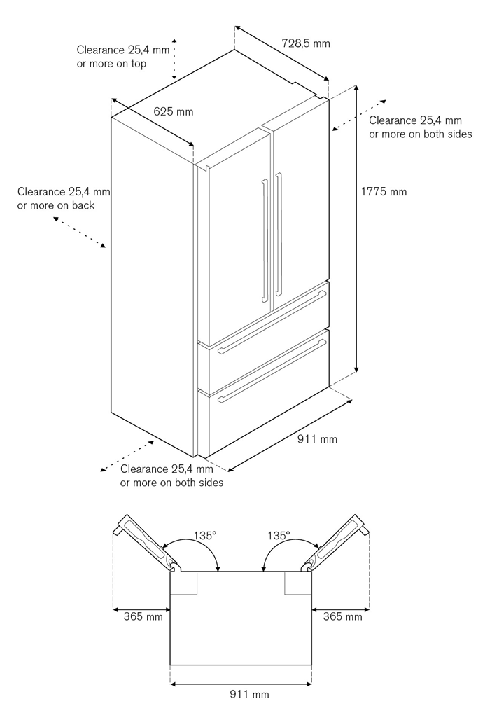 90cm Freestanding French Door | Bertazzoni