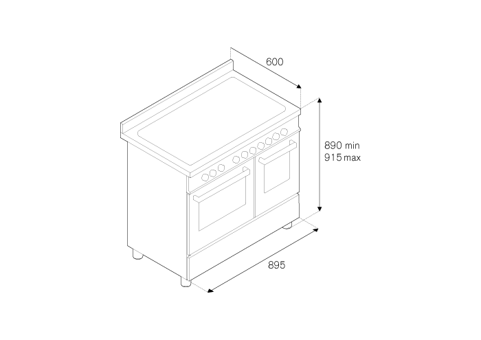 90 cm 5-burner electric double oven | Bertazzoni