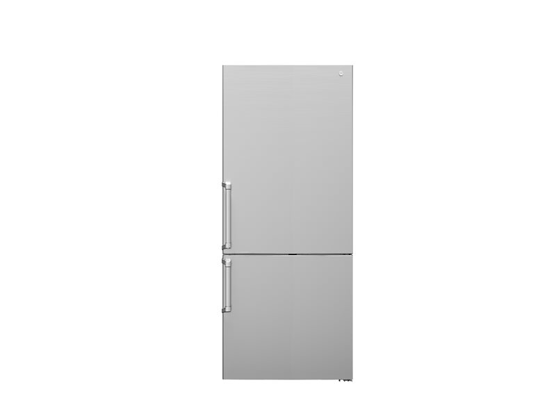 76 cm freestanding bottom mount refrigerator, stainless steel - Rostfritt stål