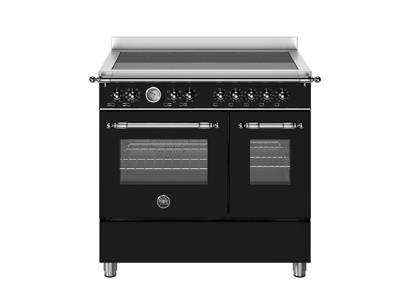 90 cm induction top electric double oven - Nero Matt