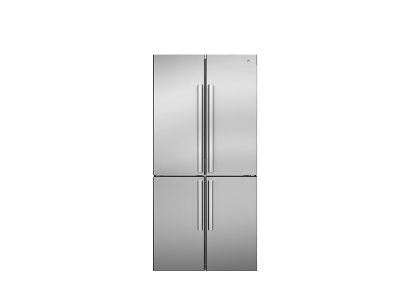 84 cm fristående french door, cross door, kyl och frys i rostfritt stål - Rostfritt stål