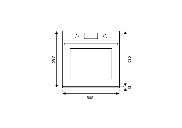 60cm Electric Pyro Built-in Oven, TFT display