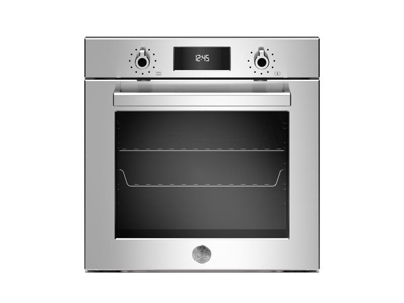 60cm Electric Built-in Oven LCD display, steam assist - Stainless Steel