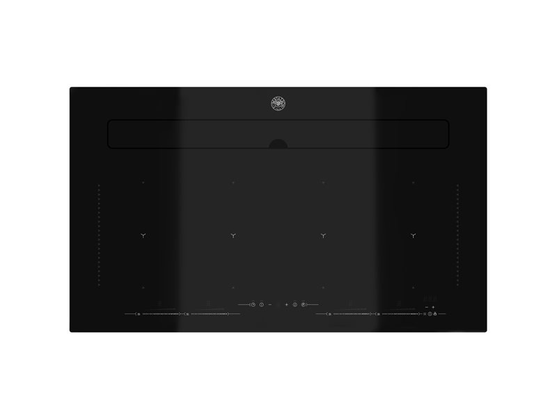 90cm induction hobs with integrated hood - Nero
