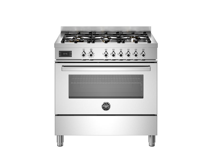 90 cm 6-Burner, Electric Oven - Stainless Steel