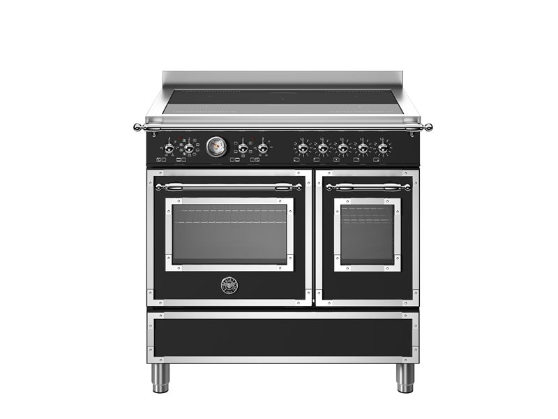 90 cm induction top electric double oven - Nero Matt