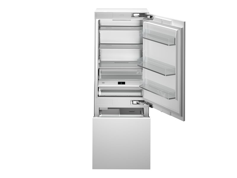 90cm built-in bottom mount refrigerator, panel ready with ice maker and water dispenser - Panel Ready
