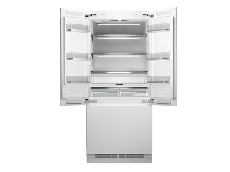 90cm built-in french door refrigerator, paner ready with ice maker and water dispenser - Panel Ready