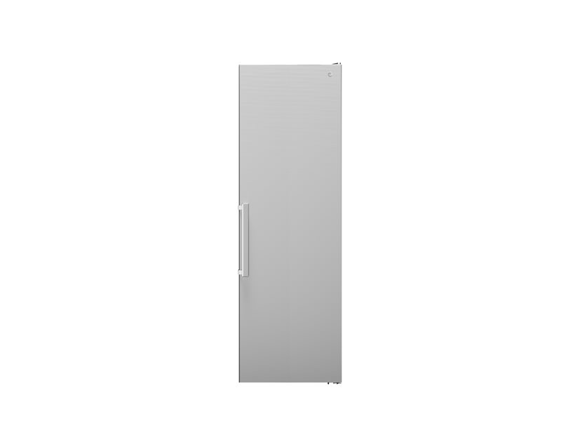 60 cm single door refrigerator H186 cm, freestanding - Stainless Steel