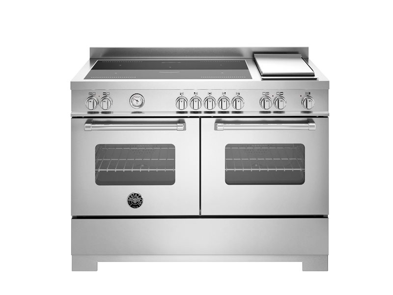 120 cm induktionshäll + stekbord, elektrisk dubbelugn