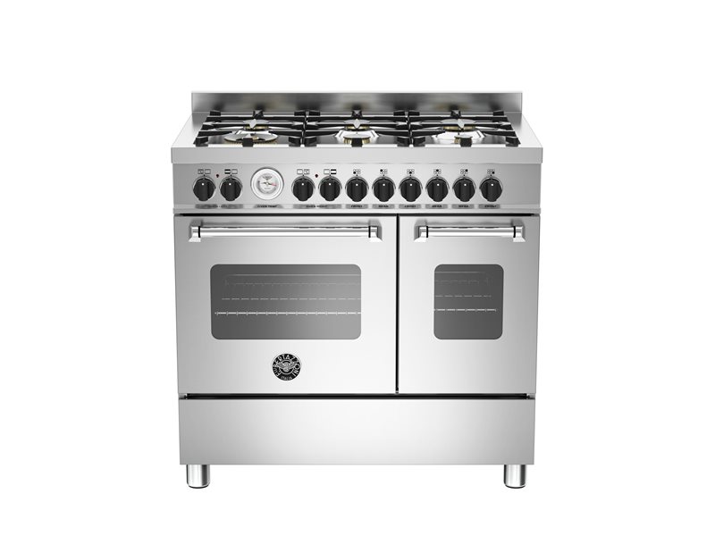 90 cm 6-burner electric double oven - Stainless Steel