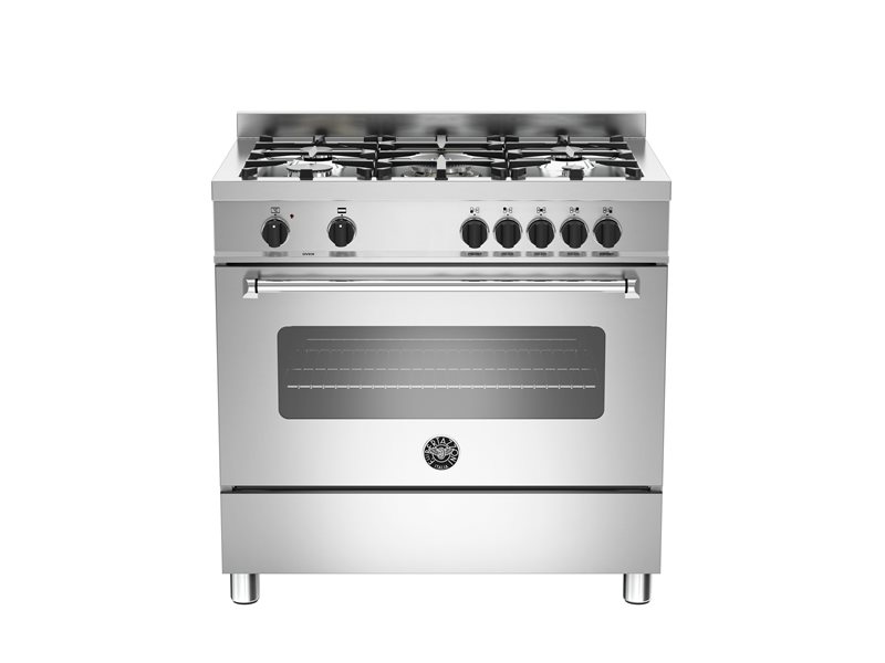 90 cm 5-burner electric oven - Stainless Steel